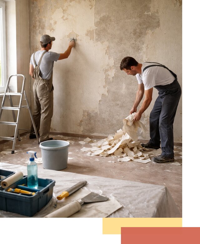 Снятие старых обоев в Костроме быстро и качественно