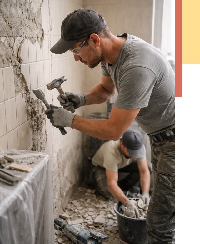 Демонтаж плитки со стен в Костроме от 868 руб. — быстро и недорого | ОТДЕЛОЧНИК-Кст