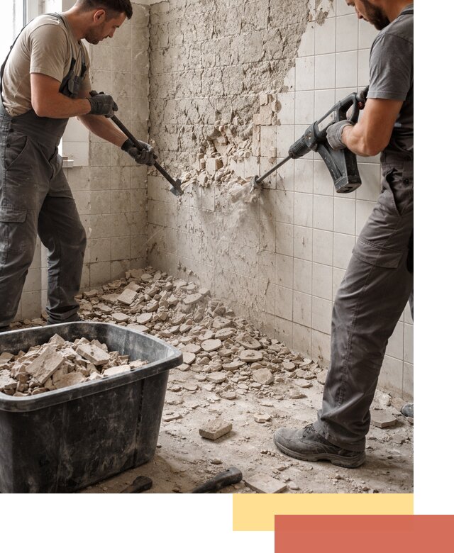 Демонтаж плитки со стен в Костроме быстро и аккуратно