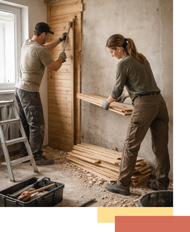 Демонтаж вагонки со стен в Костроме — профессиональный демонтаж