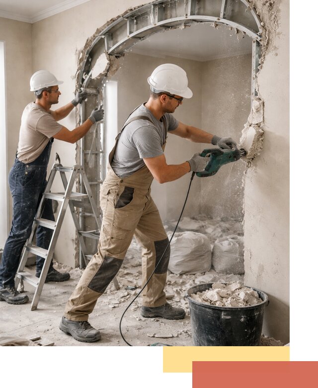 Демонтаж гипсокартонной арки в Костроме быстро и аккуратно