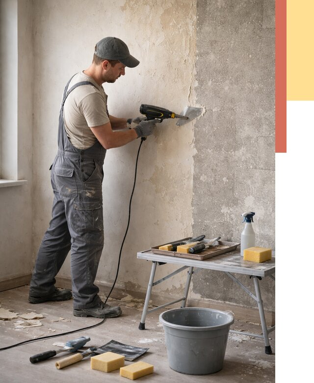 Очистка стен от клея в Костроме от 1889 руб. — снятие и удаление клея со стен | ОТДЕЛОЧНИК-Кст