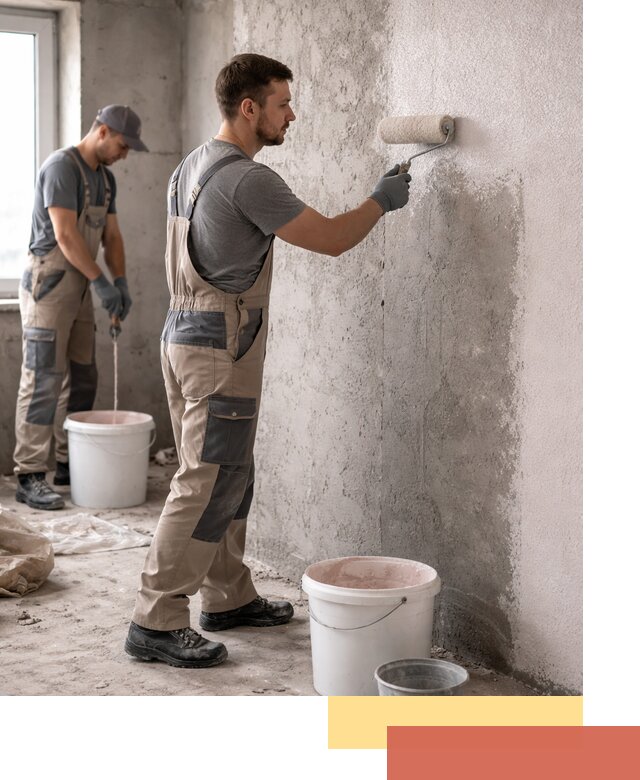 Нанесение бетоноконтакта на стены в Костроме для последующей отделки