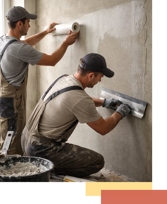 Армирование стен стеклосеткой в Костроме для прочной отделки