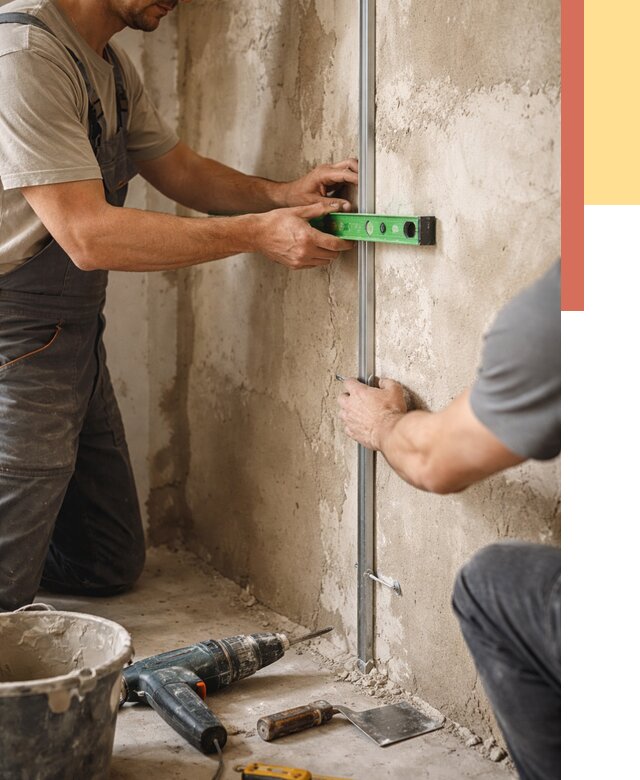 Установка штукатурных маяков в Костроме от 7146 руб. — быстро и недорого | ОТДЕЛОЧНИК-Кст