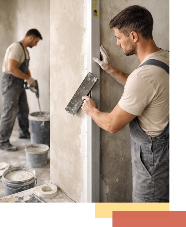 Выведение углов стен в Костроме: монтаж и оштукатуривание