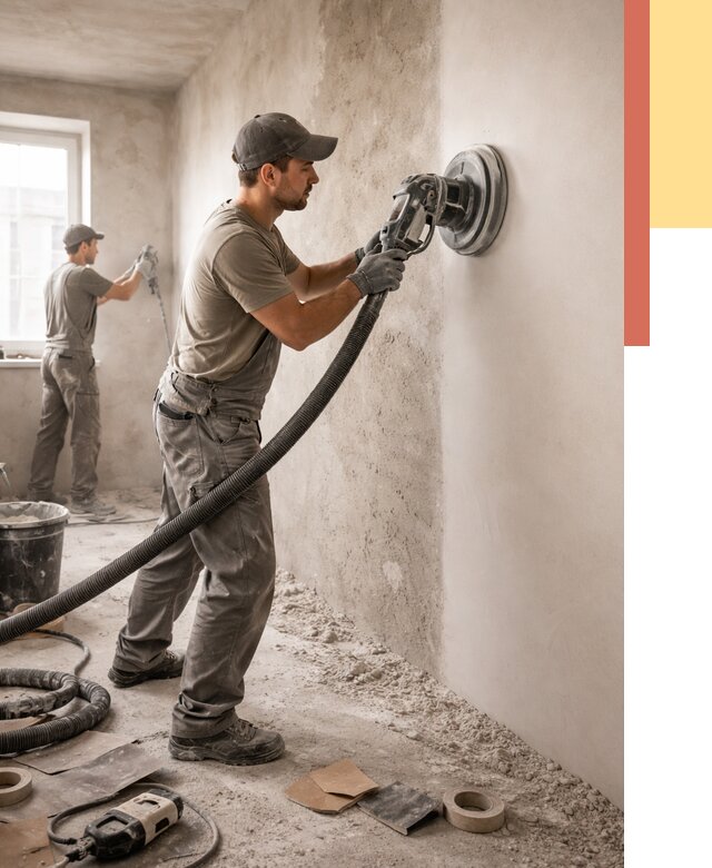 Шлифовка стен в Костроме от 1225 руб/м2 — быстро и недорого | ОТДЕЛОЧНИК-Кст