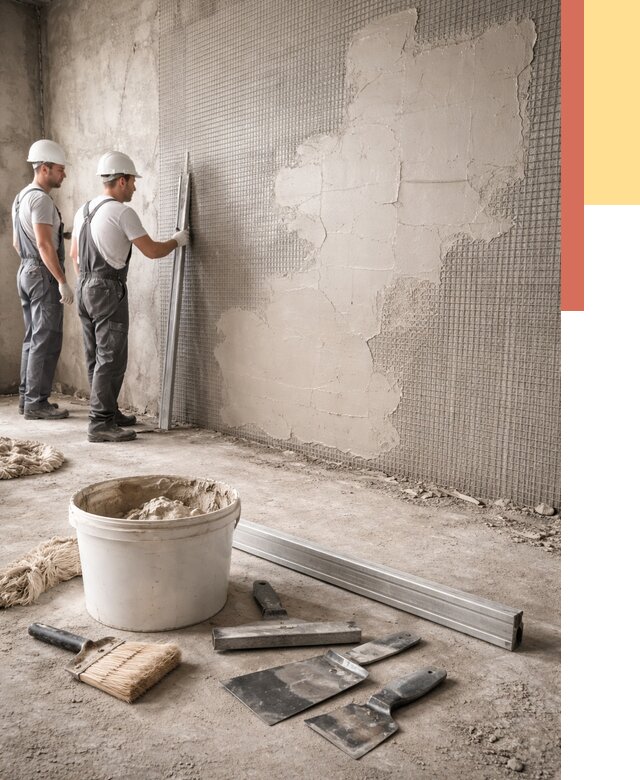 Штукатурка стен по сетке в Костроме от 5615 руб./м2 — быстро и недорого | ОТДЕЛОЧНИК-Кст