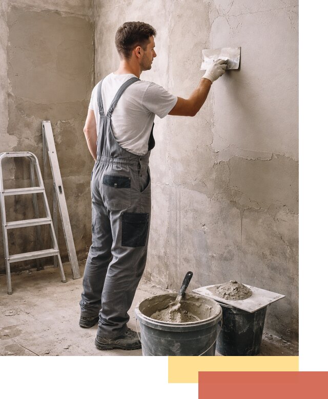 Штукатурка стен в ванной под ключ в Костроме