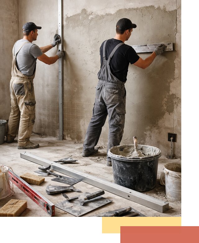 Профессиональная штукатурка стен под плитку в Костроме
