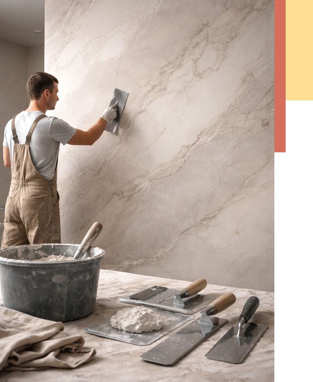 Декоративная штукатурка под мрамор в Костроме от 2859 руб./м² — быстро и недорого | ОТДЕЛОЧНИК-Кст