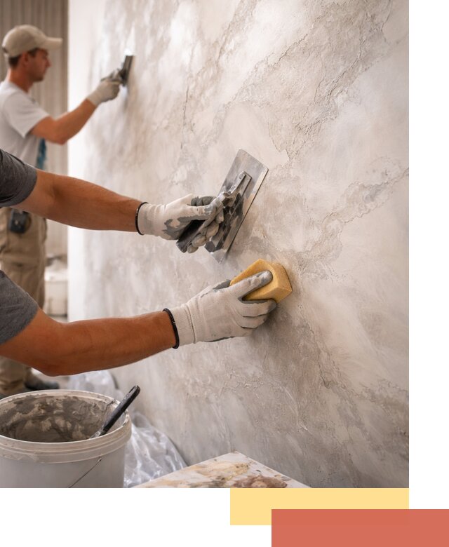 Декоративная штукатурка под мрамор в Костроме для стен и потолков