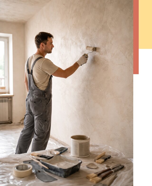 Нанесение лессирующей краски по декоративке в Костроме от 1787 руб. | ОТДЕЛОЧНИК-Кст