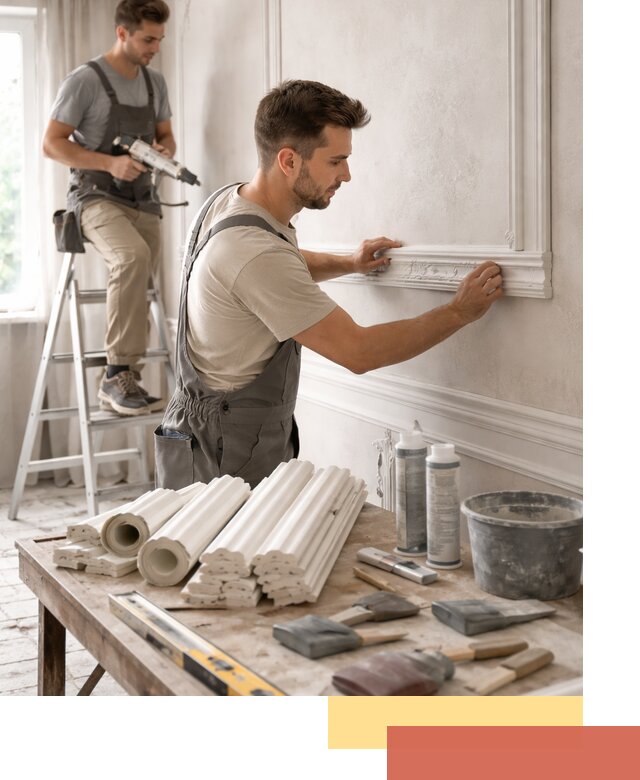 Монтаж лепнины на стены в Костроме профессионально и качественно