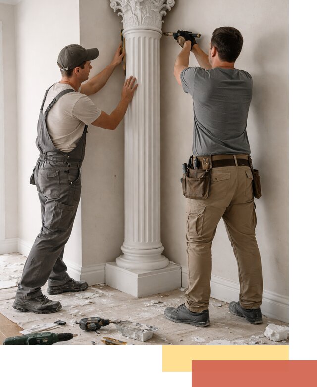 Установка декоративных колонн в Костроме под ключ