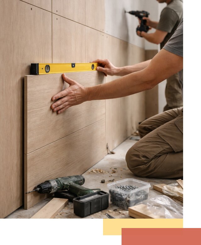 Профессиональный монтаж МДФ панелей на стены в Костроме