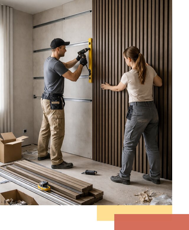 Монтаж реечных панелей на стены в Костроме