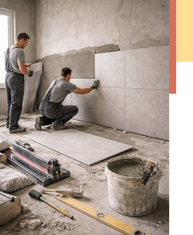 Облицовка стен керамогранитом в Костроме от 4288 руб./м² — услуги под ключ | ОТДЕЛОЧНИК-Кст