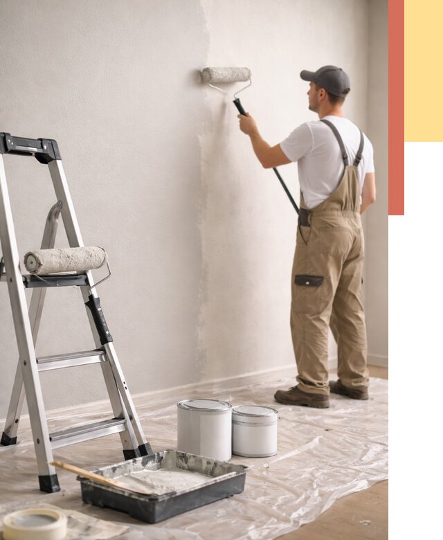 Покраска стен латексной краской в Костроме от 4594 руб. за м2 | ОТДЕЛОЧНИК-Кст