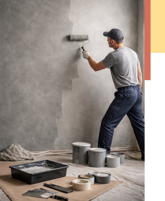 Покраска стен под бетон в Костроме от 664 руб. за м2 — быстро и недорого | ОТДЕЛОЧНИК-Кст