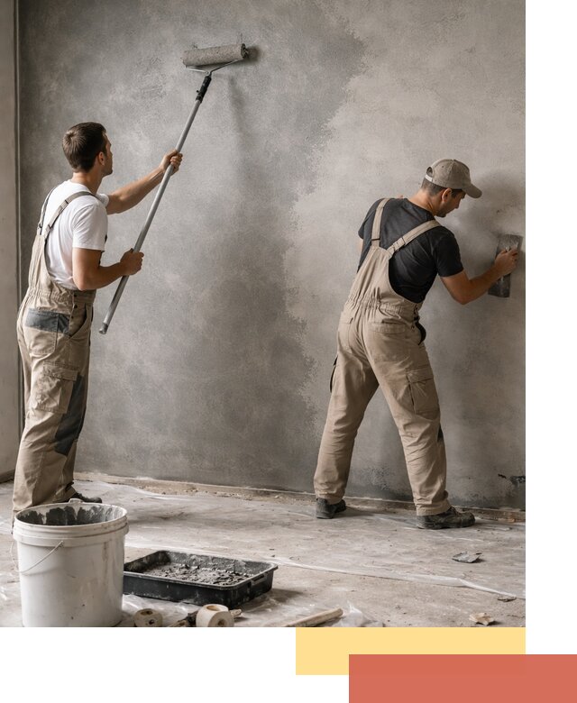 Покраска стен под бетон в Костроме профессионально и недорого