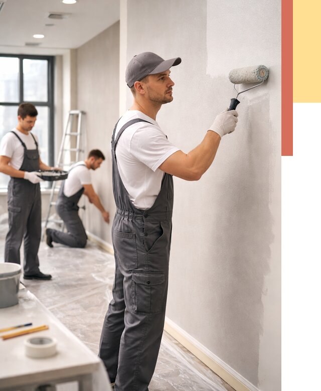 Покраска стен в офисе в Костроме от 8678 руб. — быстро и недорого | ОТДЕЛОЧНИК-Кст