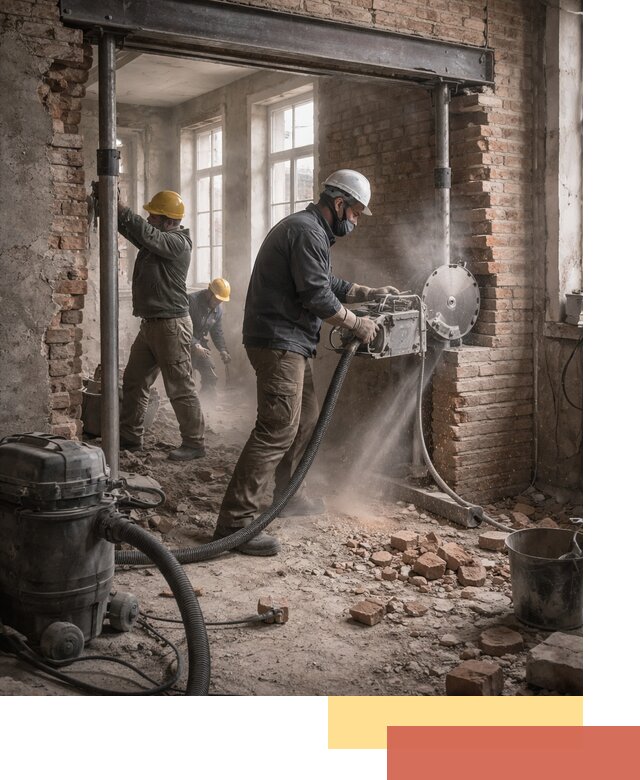 Прорезка проема в стене под дверной или оконный проем в Костроме