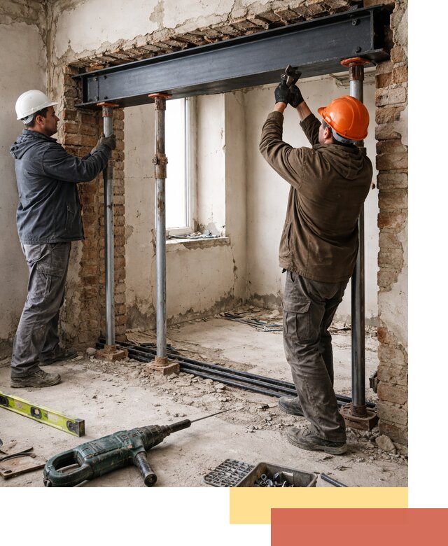 Усиление проема в стене в Костроме для расширения и безопасности