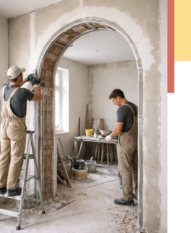 Устройство арочного проема в Костроме от 9699 руб. под ключ — быстро и недорого | ОТДЕЛОЧНИК-Кст