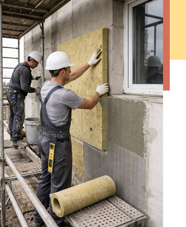 Утепление стен в Костроме от 4390 руб. под ключ — быстро и недорого | ОТДЕЛОЧНИК-Кст