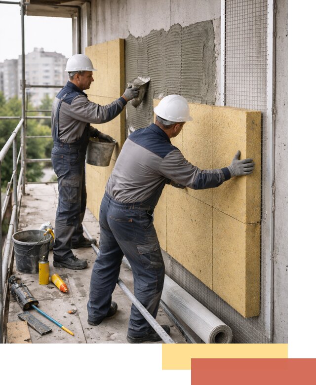 Утепление стен зданий и домов в Костроме качественно и надежно