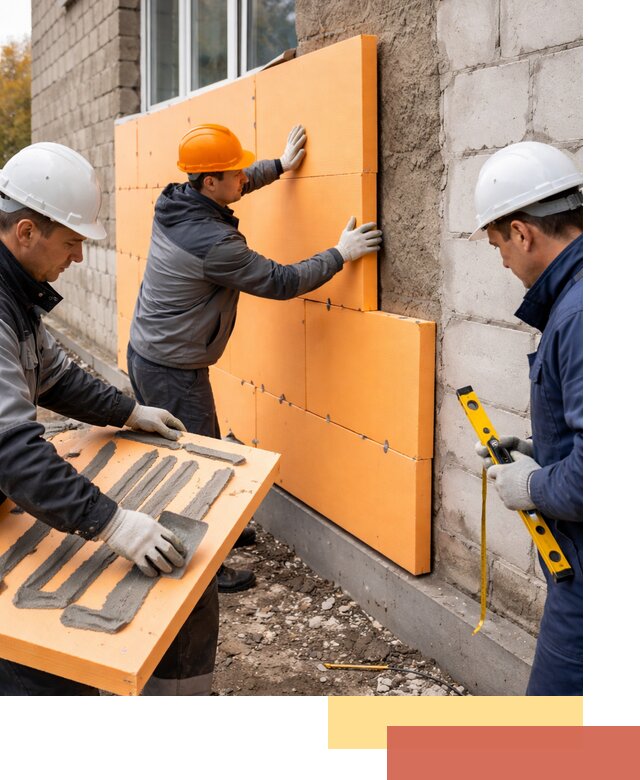 Утепление фасада пеноплексом под ключ в Костроме