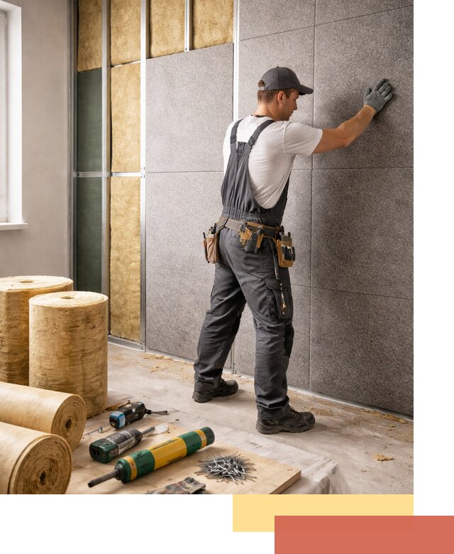 Профессиональная шумоизоляция стен в Костроме для квартиры и офиса