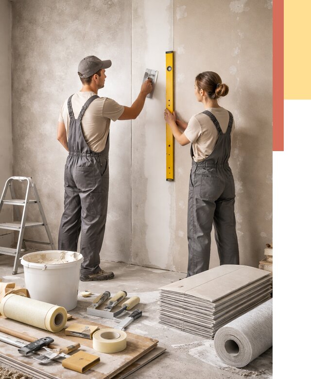 Отделка стен в Костроме от 1531 руб/м² — недорого, быстро, под ключ | ОТДЕЛОЧНИК-Кст