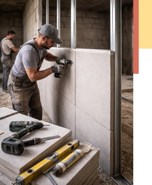 Кладка влагостойких перегородок ПГП в Костроме от 1225 руб. под ключ | ОТДЕЛОЧНИК-Кст