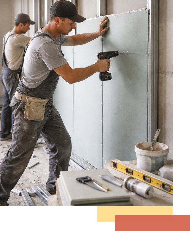 Кладка влагостойких перегородок ПГП в Костроме