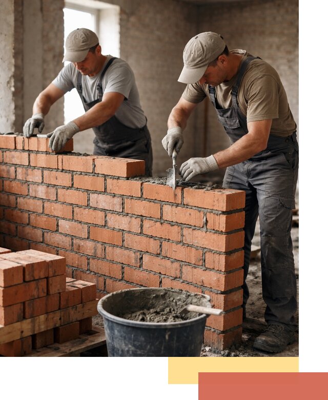 Кладка кирпичных перегородок под ключ в Костроме