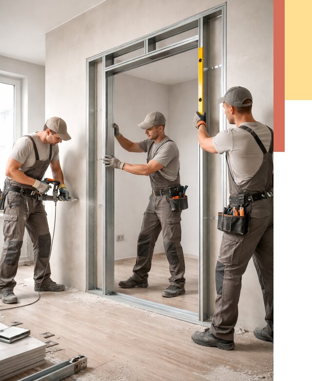 Устройство дверного проема в перегородке в Костроме от 4594 руб. под ключ | ОТДЕЛОЧНИК-Кст