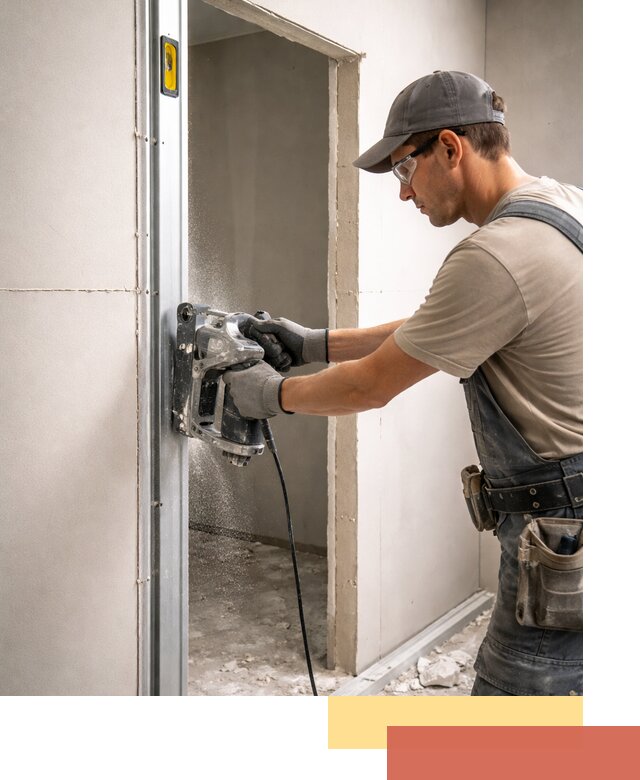 Устройство дверного проема в перегородке в Костроме