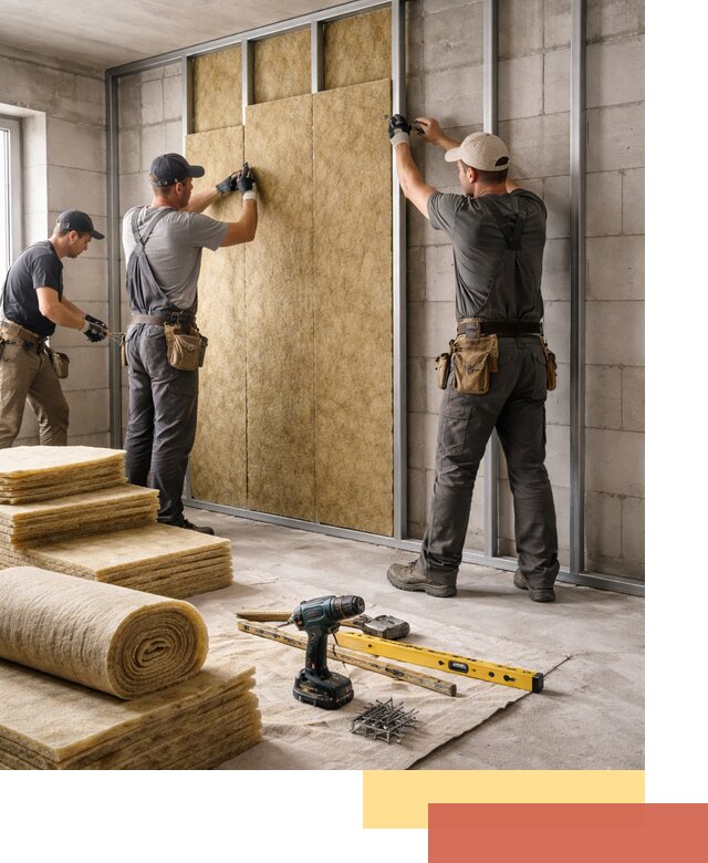 Шумоизоляция перегородок из блоков в Костроме — монтаж и защита шумоизоляцией