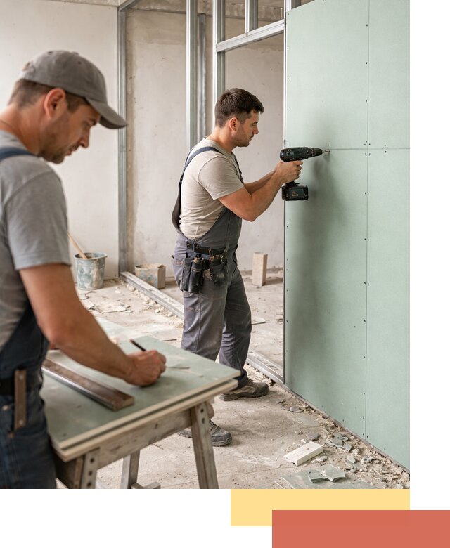 Перегородки из влагостойкого гипсокартона под ключ в Костроме