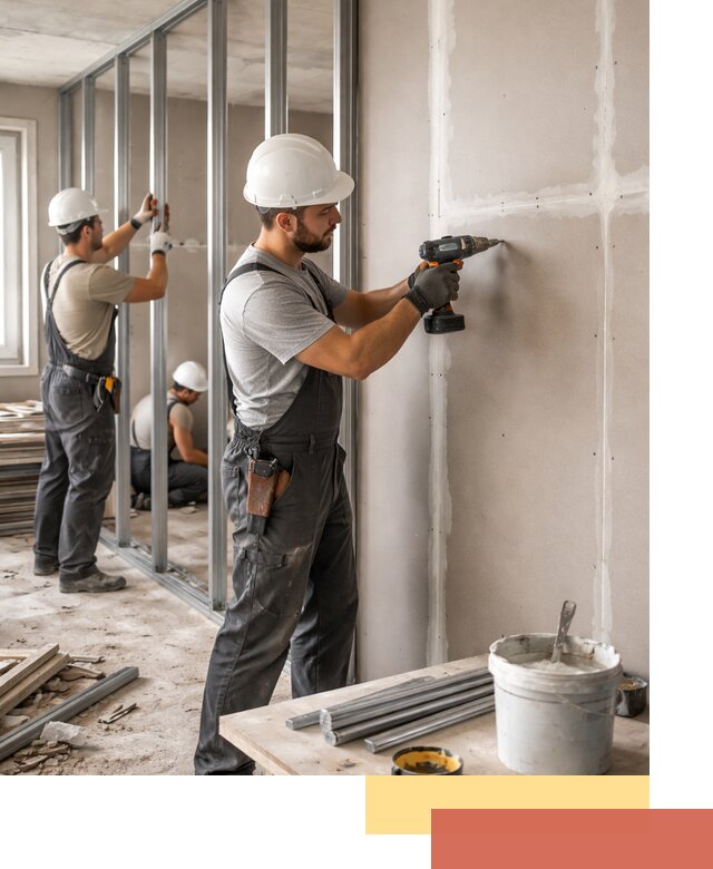 Перегородки из огнестойкого гипсокартона в Костроме под ключ