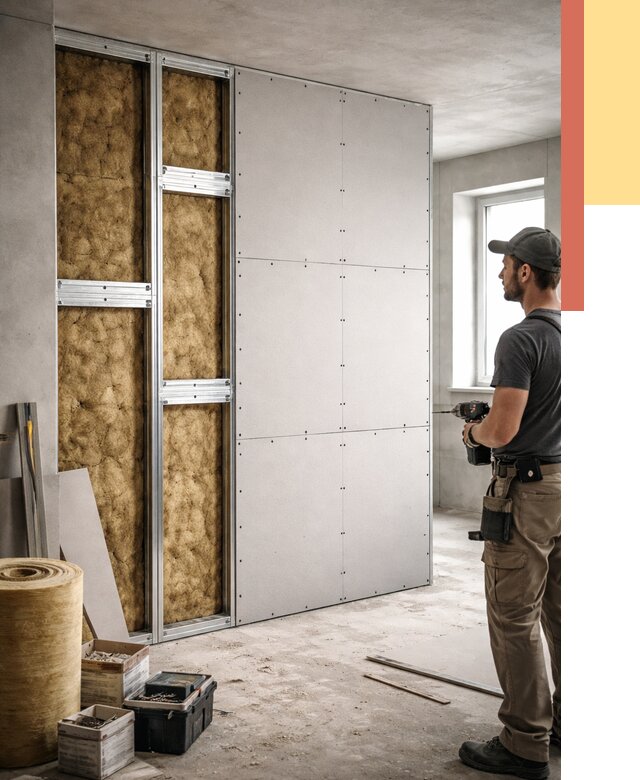 Усиленная перегородка под навеску в Костроме от 13068 руб. — монтаж под ключ | ОТДЕЛОЧНИК-Кст