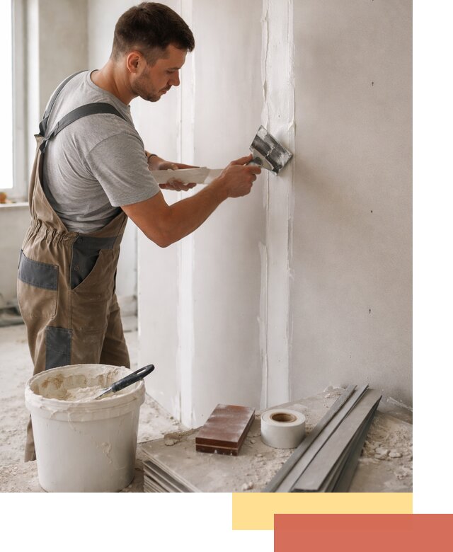 Шпаклевка перегородок из гипсокартона в Костроме качественно и быстро