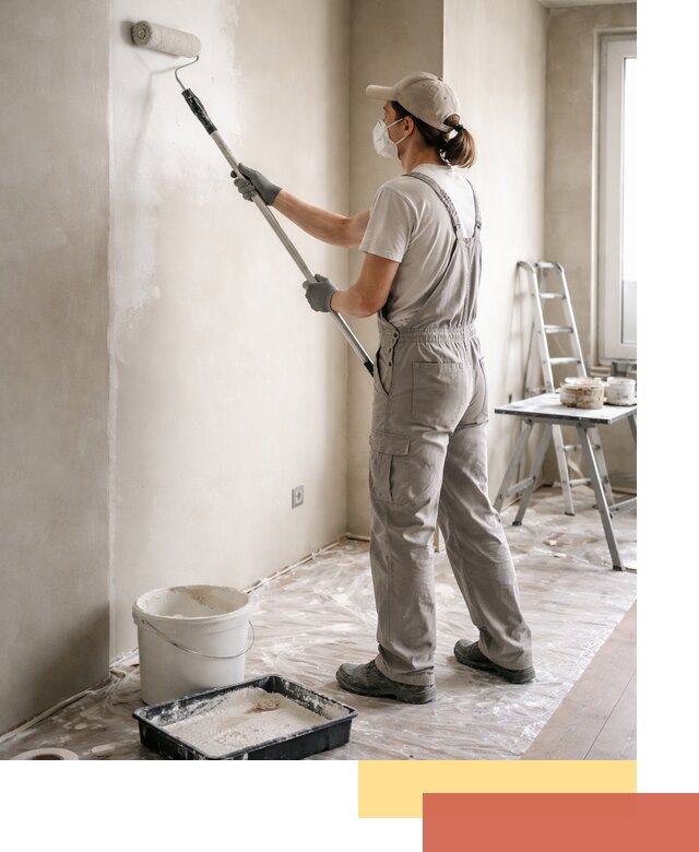 Покраска перегородок из гипсокартона в Костроме качественно и недорого