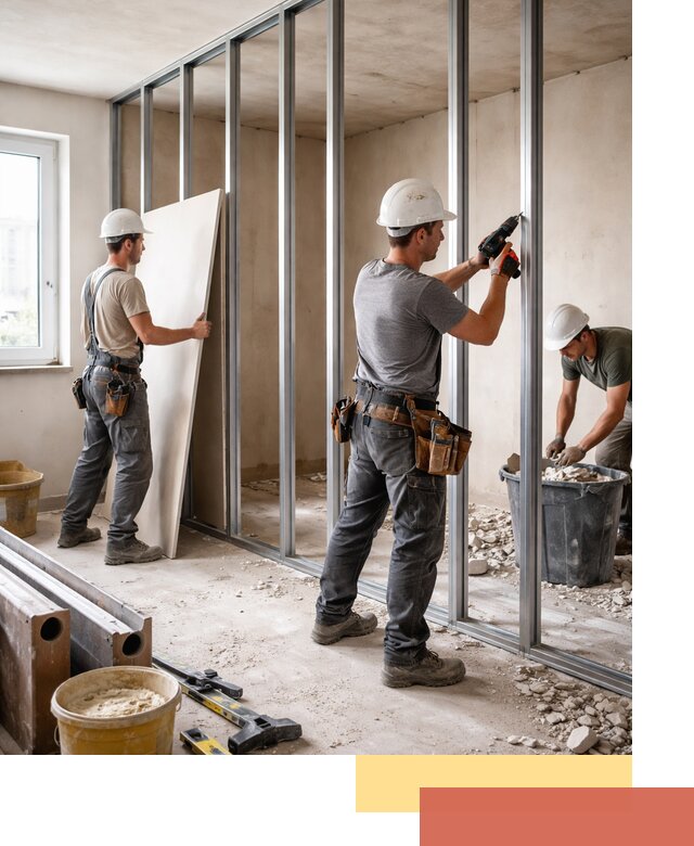 Перенос гипсокартонной перегородки в Костроме профессионально и быстро