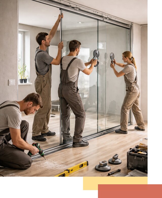 Изготовление стеклянных перегородок на заказ в Костроме