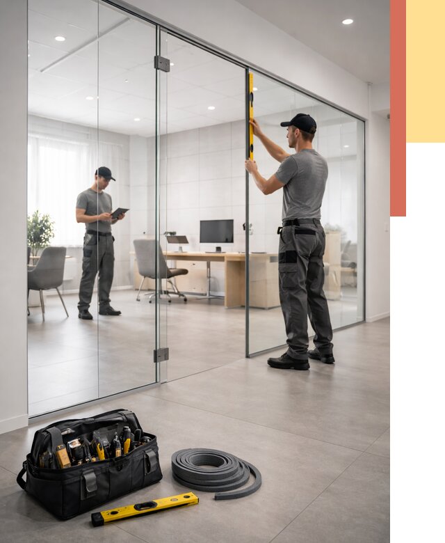 Цельностеклянные перегородки под ключ в Костроме от 9699 руб. — монтаж и цены | ОТДЕЛОЧНИК-Кст