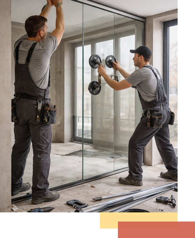 Цельностеклянные перегородки под ключ в Костроме