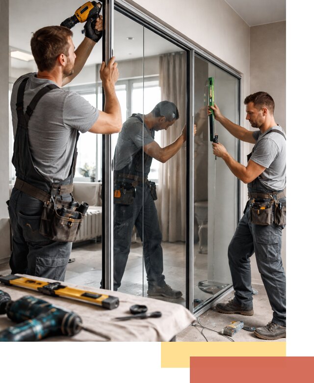 Каркасные стеклянные перегородки под ключ в Костроме